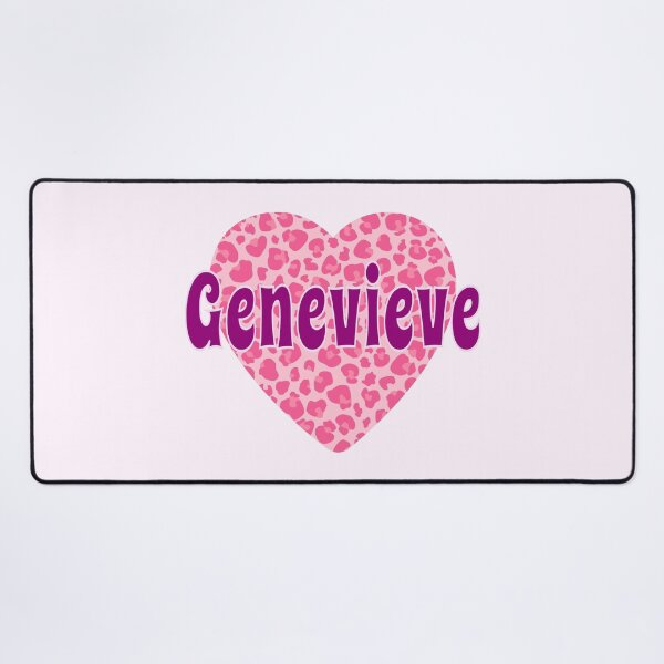 Item preview, Genevieve Name Pink Leopard Heart designed and sold by Jeallan Designs.