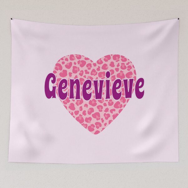 Item preview, Genevieve Name Pink Leopard Heart  designed and sold by Jeallan Designs.