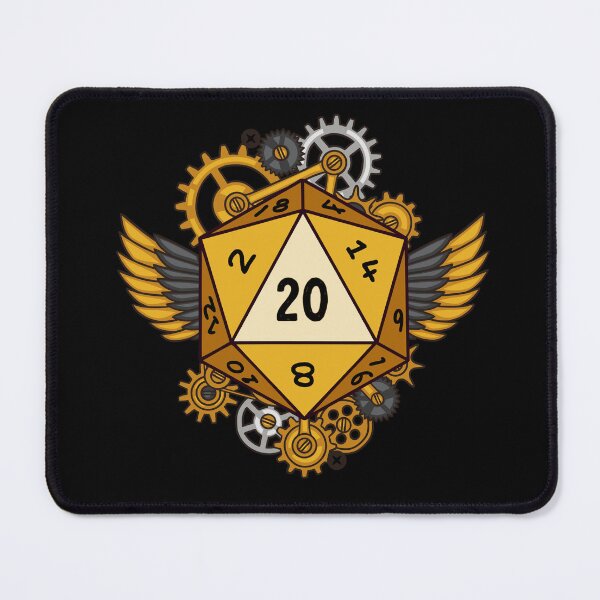 Item preview, ARTIFICER RPG DICE: Winged d20 and gears. designed and sold by DungeonAtelier.