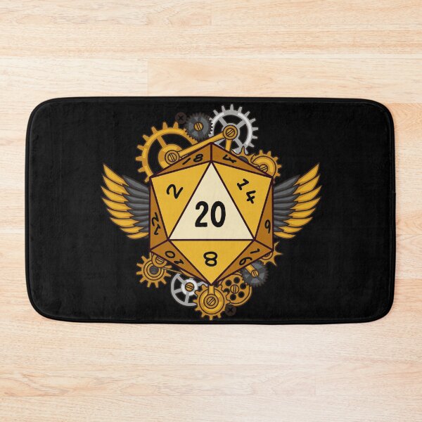 Item preview, ARTIFICER RPG DICE: Winged d20 and gears. designed and sold by DungeonAtelier.