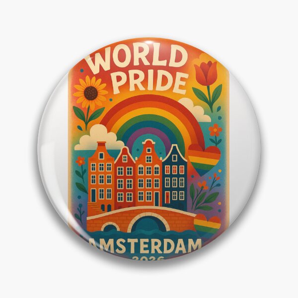 Item preview,  WorldPride Amsterdam 2026 Rainbow Cityscape designed and sold by Places On Earth.