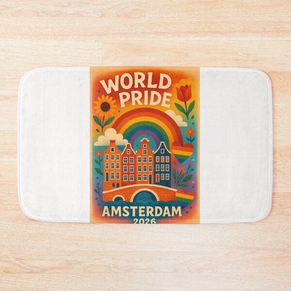 Item preview,  WorldPride Amsterdam 2026 Rainbow Cityscape designed and sold by Places On Earth.