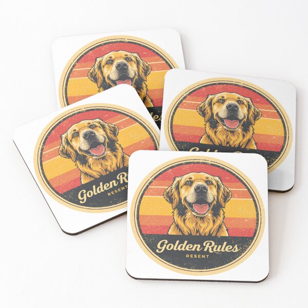 Item preview, Golden Retriever Rules – Retro Vintage Dog Lover Badge designed and sold by zeben design.