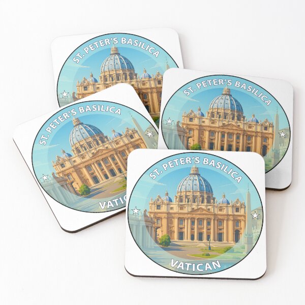 Item preview, St. Peter’s Basilica Vatican City – Iconic Landmark Travel vacation destination souvenir art stamp designed and sold by inkNext.