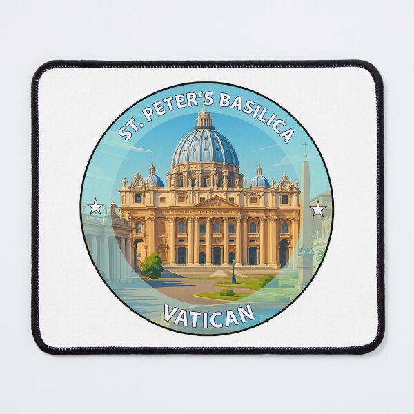 Item preview, St. Peter’s Basilica Vatican City – Iconic Landmark Travel vacation destination souvenir art stamp designed and sold by inkNext.