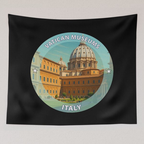 Item preview, Vatican Museums Rome Italy – Iconic Landmark Travel vacation destination souvenir art stamp designed and sold by inkNext.