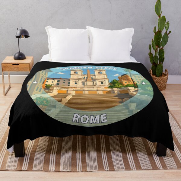 Item preview, Spanish Steps Rome Italy – Iconic Landmark Travel vacation destination souvenir art stamp designed and sold by inkNext.