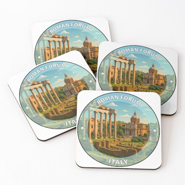 Item preview, Roman Forum Rome Italy – Iconic Landmark Travel vacation destination souvenir art stamp designed and sold by inkNext.