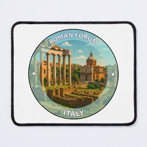 Item preview, Roman Forum Rome Italy – Iconic Landmark Travel vacation destination souvenir art stamp designed and sold by inkNext.