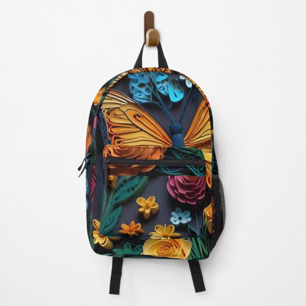 Item preview, Enchanted Garden with Butterflies and Roses – Ultra-Detailed Paper Quilling Style Artwork designed and sold by ColorSplash123.