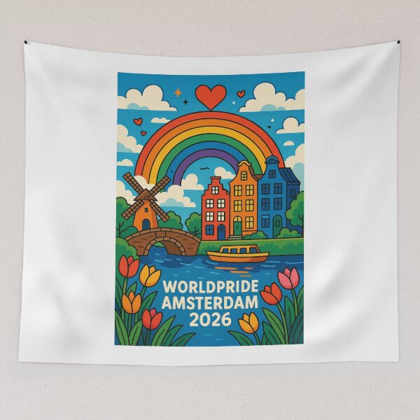 Item preview, Netherlands Pride Amsterdam Rainbow Tulips designed and sold by Aryabek.