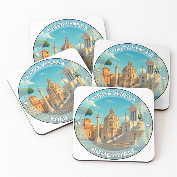 Item preview, Piazza Venezia Rome Italy – Iconic Landmark Travel vacation destination souvenir art stamp designed and sold by inkNext.