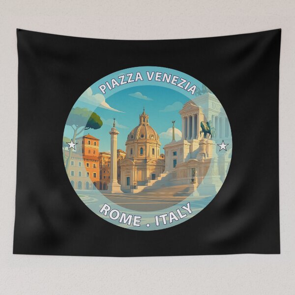 Item preview, Piazza Venezia Rome Italy – Iconic Landmark Travel vacation destination souvenir art stamp designed and sold by inkNext.
