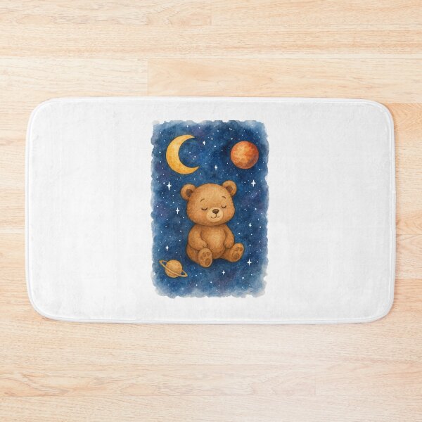 Item preview, Sleepy Bear in Space - Watercolor Design designed and sold by Liv Solara.