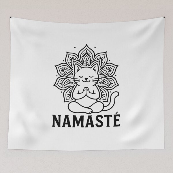 Item preview, Namaste, Yoga Cat in Lotus Position designed and sold by NamasteOle.