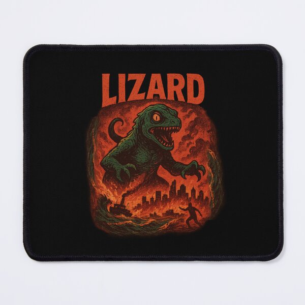 Item preview, Retro Futuristic Horror Lizard | Lizard Poster | Lizard Meme | Lizard Retro Design | Lizard Vintage | Lizard Sci-Fi | Lizard Creature | Lizard Illustration designed and sold by Patternomania.