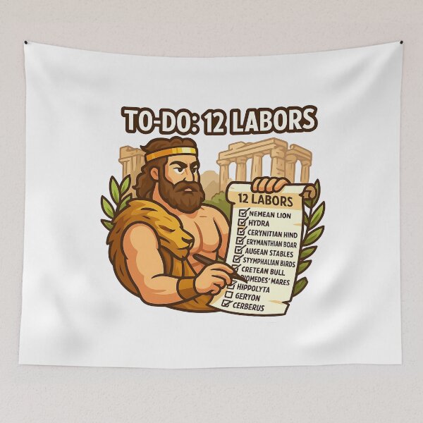 Item preview, Heracles' To-Do: 12 Labors designed and sold by Cheerioza.