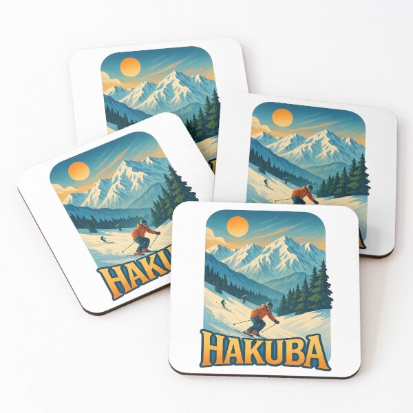 Item preview, Hakuba Japan Ski Resort with Sunset Over the Alps designed and sold by Aryabek.
