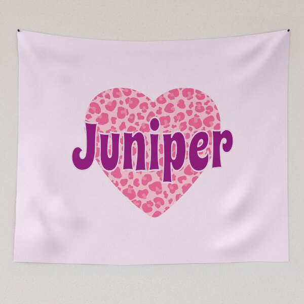 Item preview, Juniper Name Pink Leopard Heart  designed and sold by Jeallan Designs.