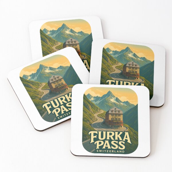 Item preview, Furka Pass Switzerland with Historic Mountain Hotel designed and sold by Aryabek.