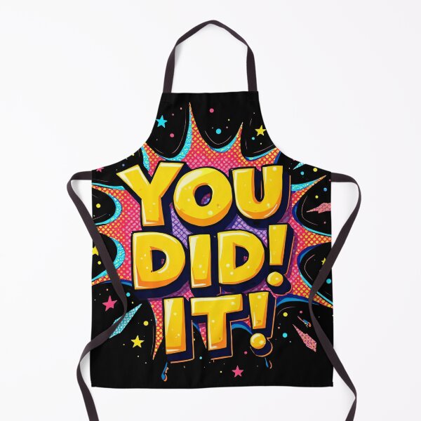Item preview, You Did It Bold Colorful Comic Style Typography With Explosion Effect Cheerful Motivational Positive Success Celebration Artwork Design designed and sold by Mimoshi ⭐⭐⭐⭐⭐.