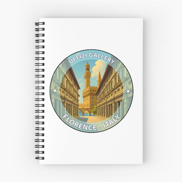 Item preview, Uffizi Gallery Florence Italy – Iconic Landmark Travel vacation destination souvenir art stamp designed and sold by inkNext.