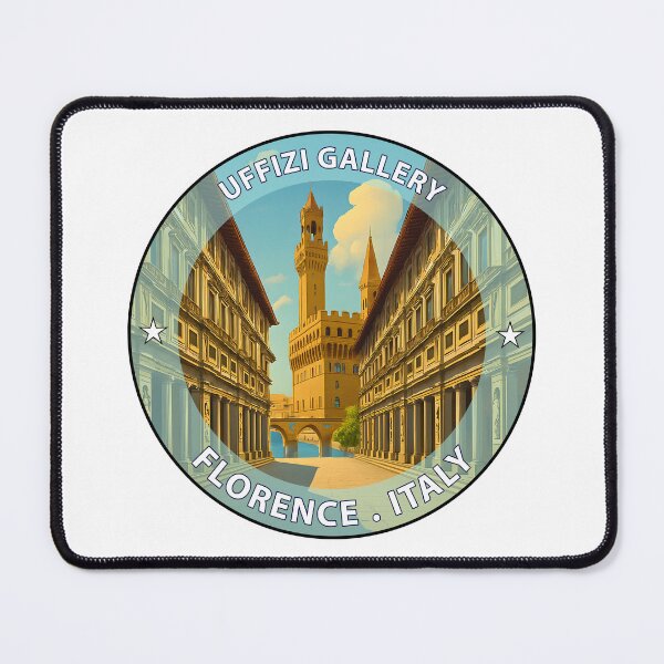 Item preview, Uffizi Gallery Florence Italy – Iconic Landmark Travel vacation destination souvenir art stamp designed and sold by inkNext.