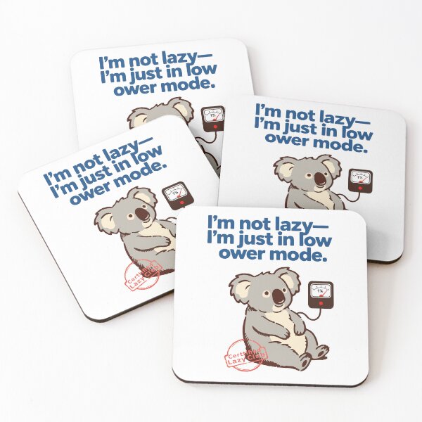 Item preview, Low Power Mode Koala – Funny Lazy Animal Quote designed and sold by designer14years.