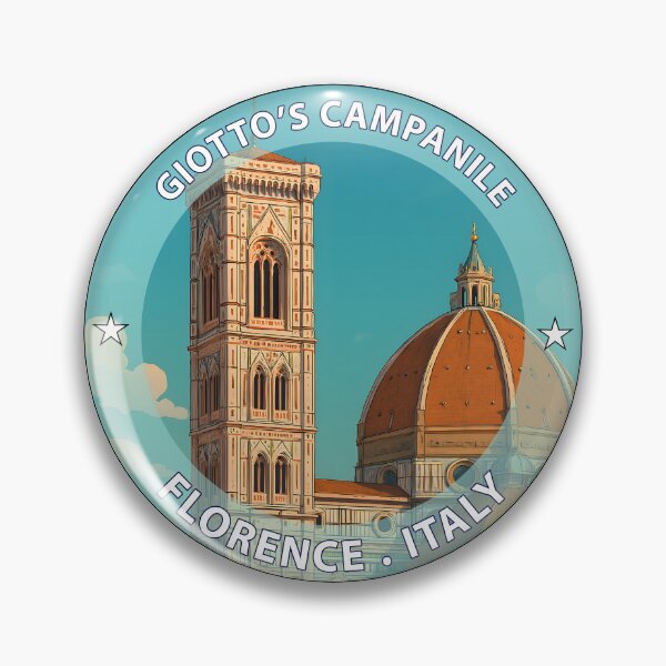 Item preview, Giotto’s Campanile Florence Italy – Iconic Landmark Travel vacation destination souvenir art stamp designed and sold by inkNext.