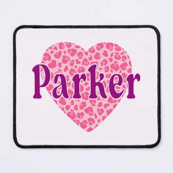 Item preview, Parker Name Pink Leopard Heart designed and sold by Jeallan Designs.