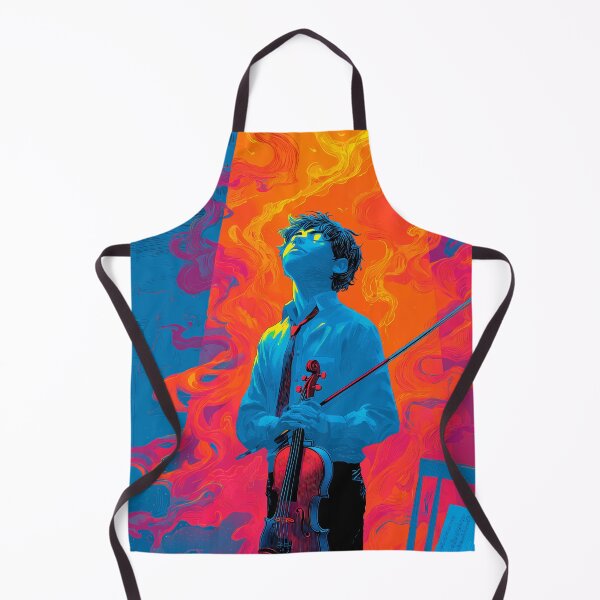 Item preview, Violinist in Flames – Expressionist Fauvist Art designed and sold by Moisky Art.