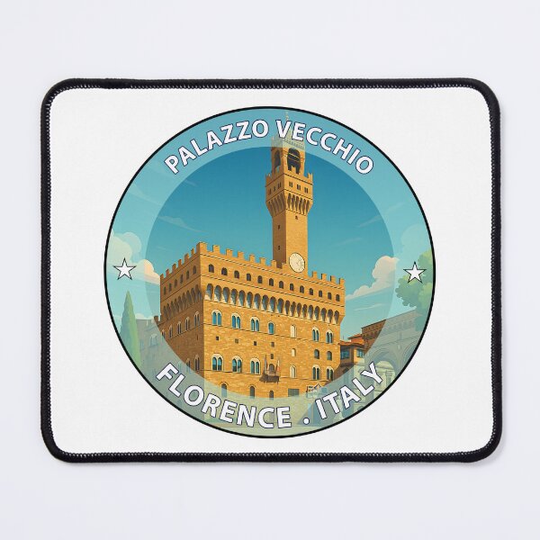Item preview, Palazzo Vecchio Florence Italy – Iconic Landmark Travel vacation destination souvenir art stamp designed and sold by inkNext.