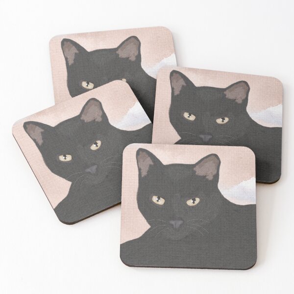 Item preview, Black Cat With Mysterious Eyes designed and sold by kokorotheshop.