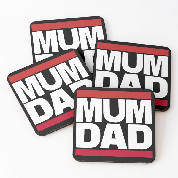 Item preview, MUM DAD (white text version) designed and sold by FREEKNSTEIN.