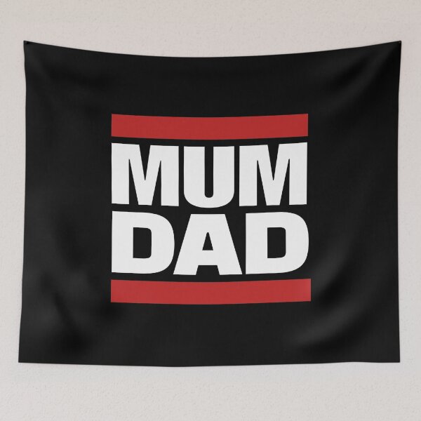Item preview, MUM DAD (white text version) designed and sold by FREEKNSTEIN.