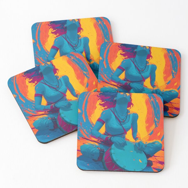 Item preview, Drummer in the Sun – Fauvist Expressionist Art designed and sold by Moisky Art.
