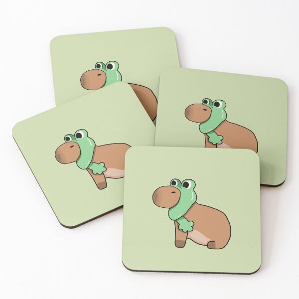 Item preview, Capybara with a frog cap designed and sold by Splasheverything .