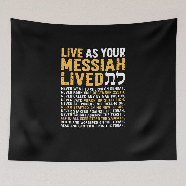 Item preview, Live As Your Messiah Lived Hebrew Roots Faith Design designed and sold by MissRasheedHam.