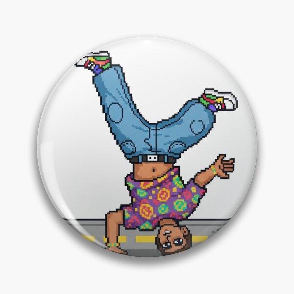 Item preview, Pixel Art Breakdancer Performing a Freeze designed and sold by ToloArt.