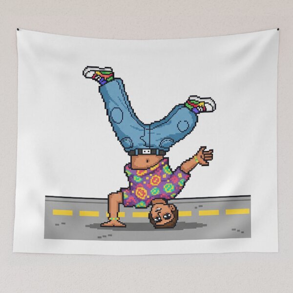 Item preview, Pixel Art Breakdancer Performing a Freeze designed and sold by ToloArt.