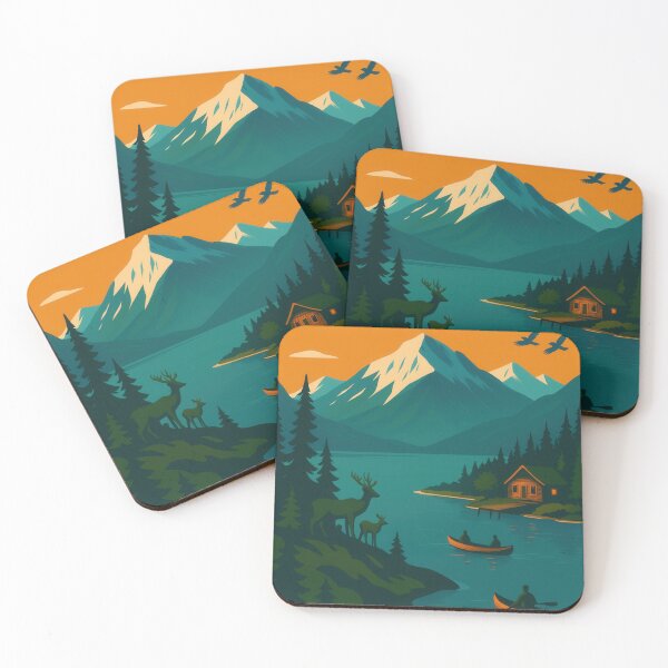 Item preview, Retro Modern Kluane National Park Poster designed and sold by Flying Doggo.