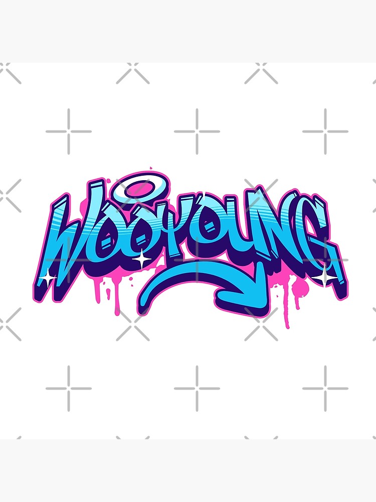 ATEEZ wooyoung graffiti name Morcaworks