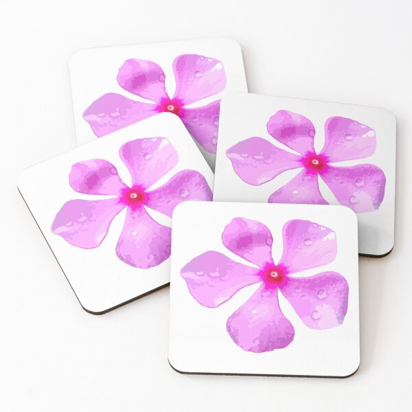 Artikelvorschau, handgezeichnete rosa Blüten von Catharanthus roseus (Vektorillustration Blumen) entworfen und verkauft von MiMee4451.
