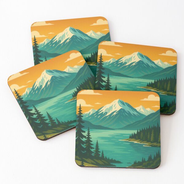Item preview, Retro Modern Kluane National Park Poster designed and sold by Flying Doggo.