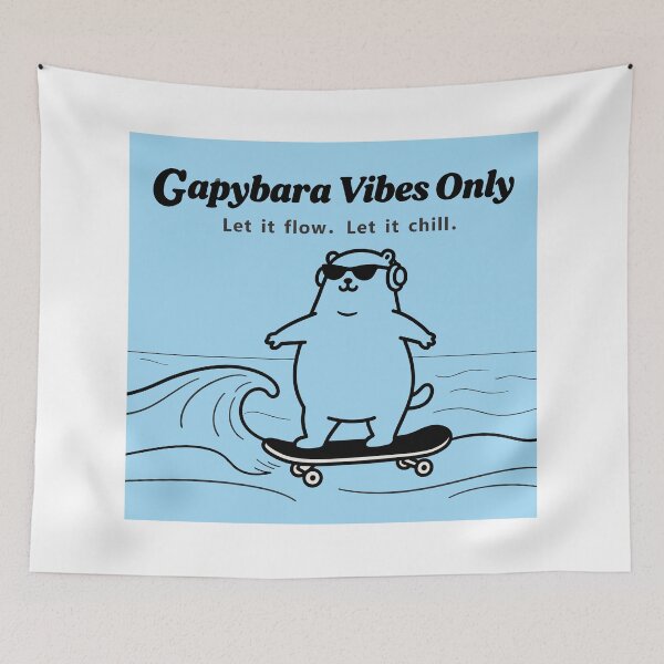 Item preview, Capybara Vibes Only – Chill Animal Art and Minimalism Art designed and sold by designer14years.