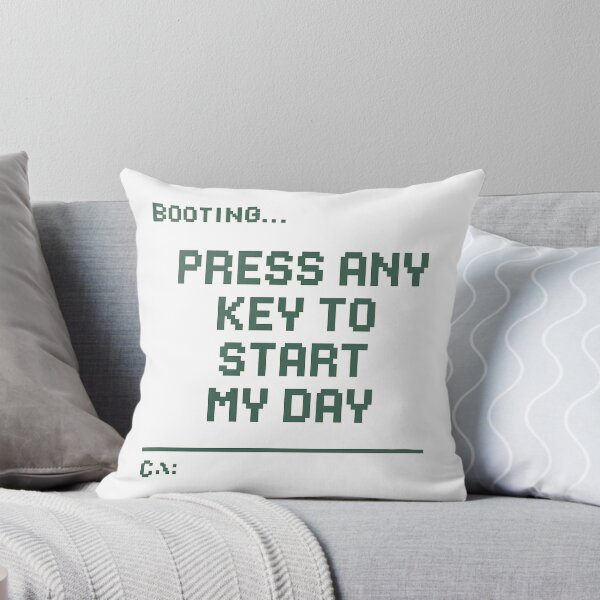 Item preview, Press Any Key to Start My Day Retro PC designed and sold by WojcikDesigners.