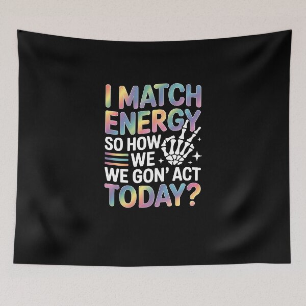 Item preview, I Match Energy Colorful Skeleton Hand Attitude Design designed and sold by MissRasheedHam.