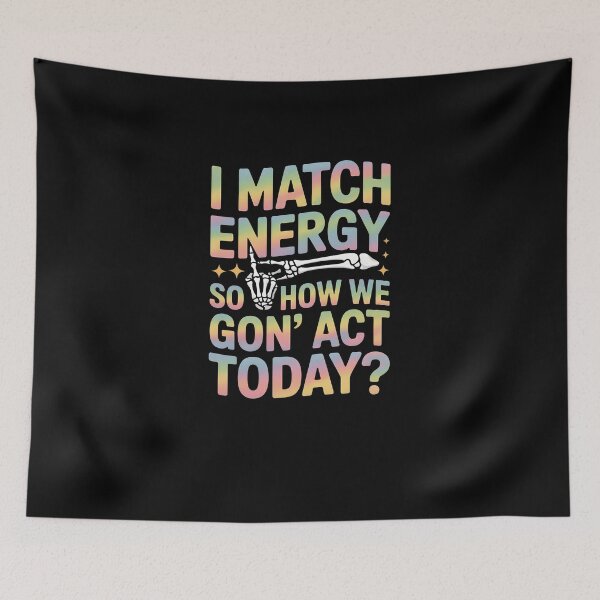 Item preview, I Match Energy Colorful Skeleton Hand Attitude Design designed and sold by MissRasheedHam.