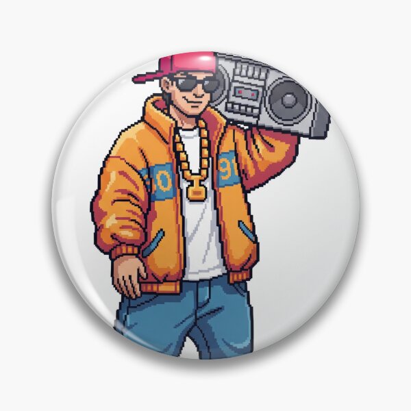 Item preview, Pixel Art B-Boy Holding a Boombox designed and sold by ToloArt.