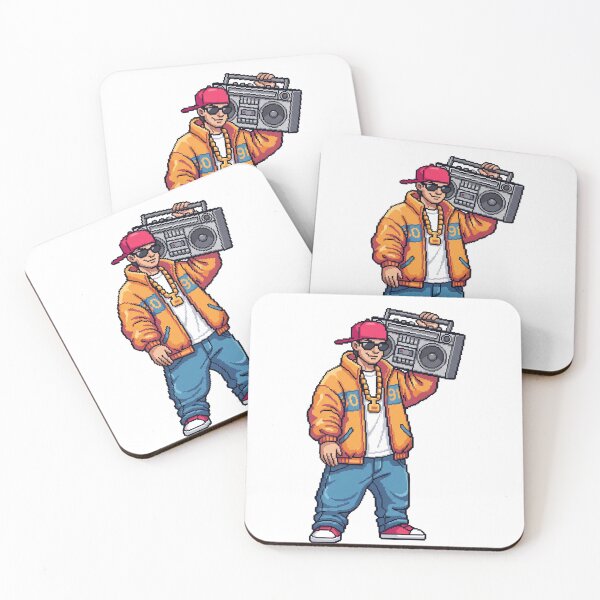 Item preview, Pixel Art B-Boy Holding a Boombox designed and sold by ToloArt.